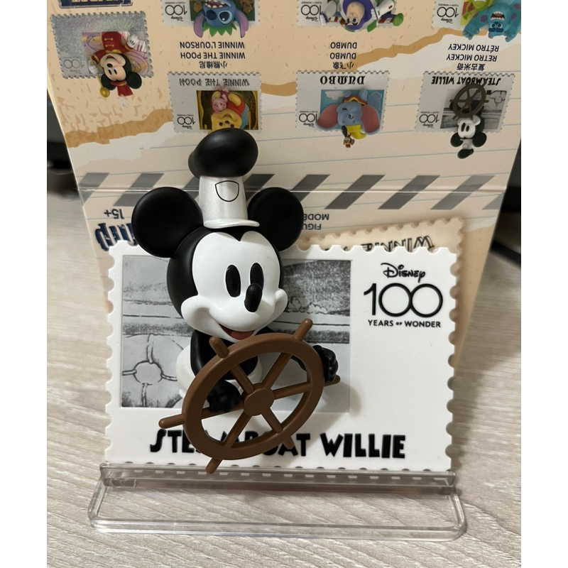迪士尼 100週年 復古米奇 郵票 磁鐵 盒玩 冰箱貼