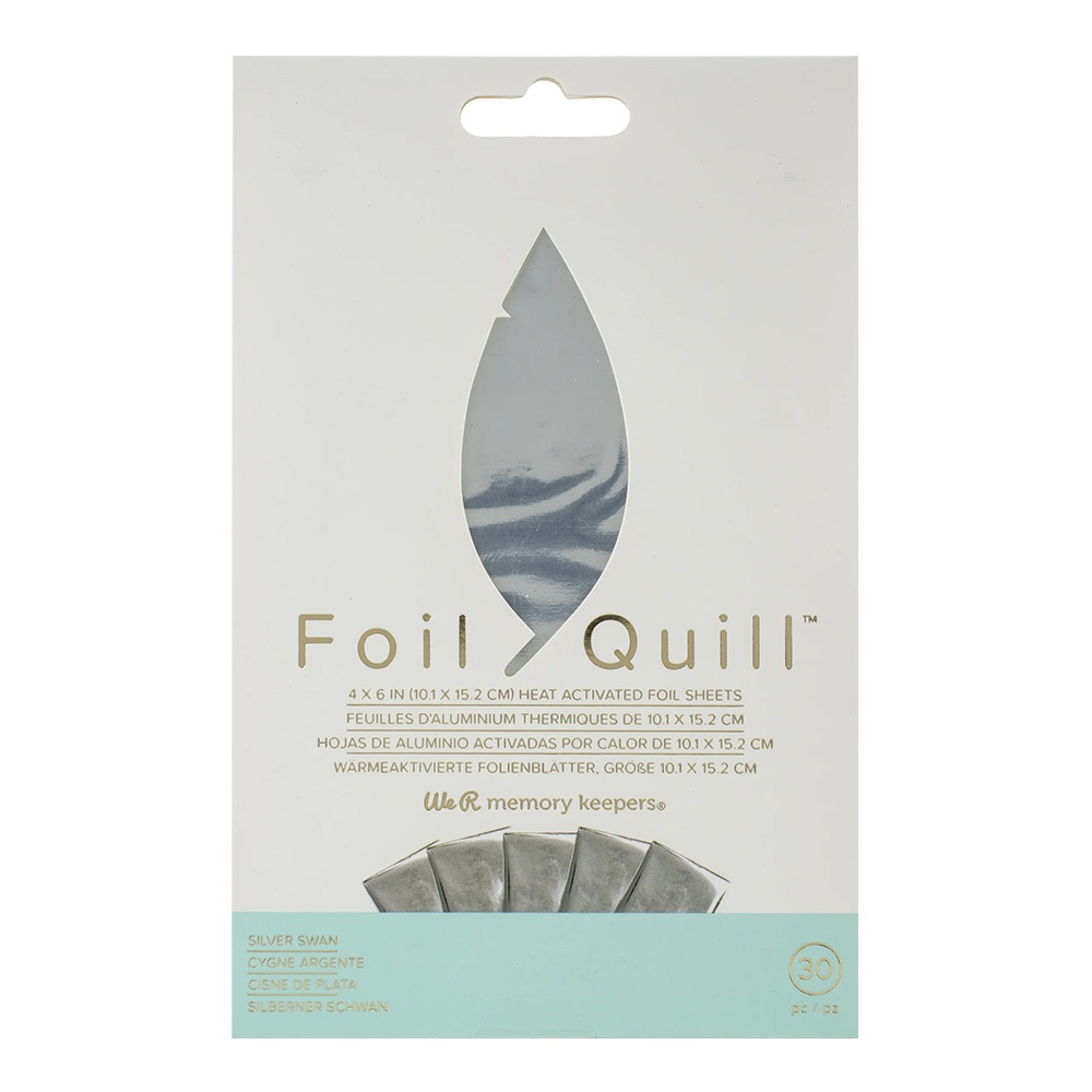 WRM 燙金筆專用金箔 - 銀天鵝(單色)  Foil Quill - Foil Sheets 4 x 6, Silve