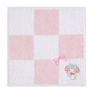 Sanrio 三麗鷗 刺繡棉質方巾 純棉手帕 美樂蒂 格紋 260291