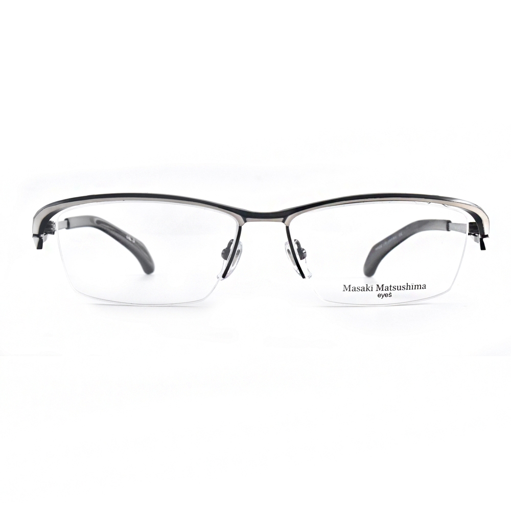 Masaki Matsushima 光學眼鏡 MF1270 C3 流線型半框 日本 鈦 - 金橘眼鏡