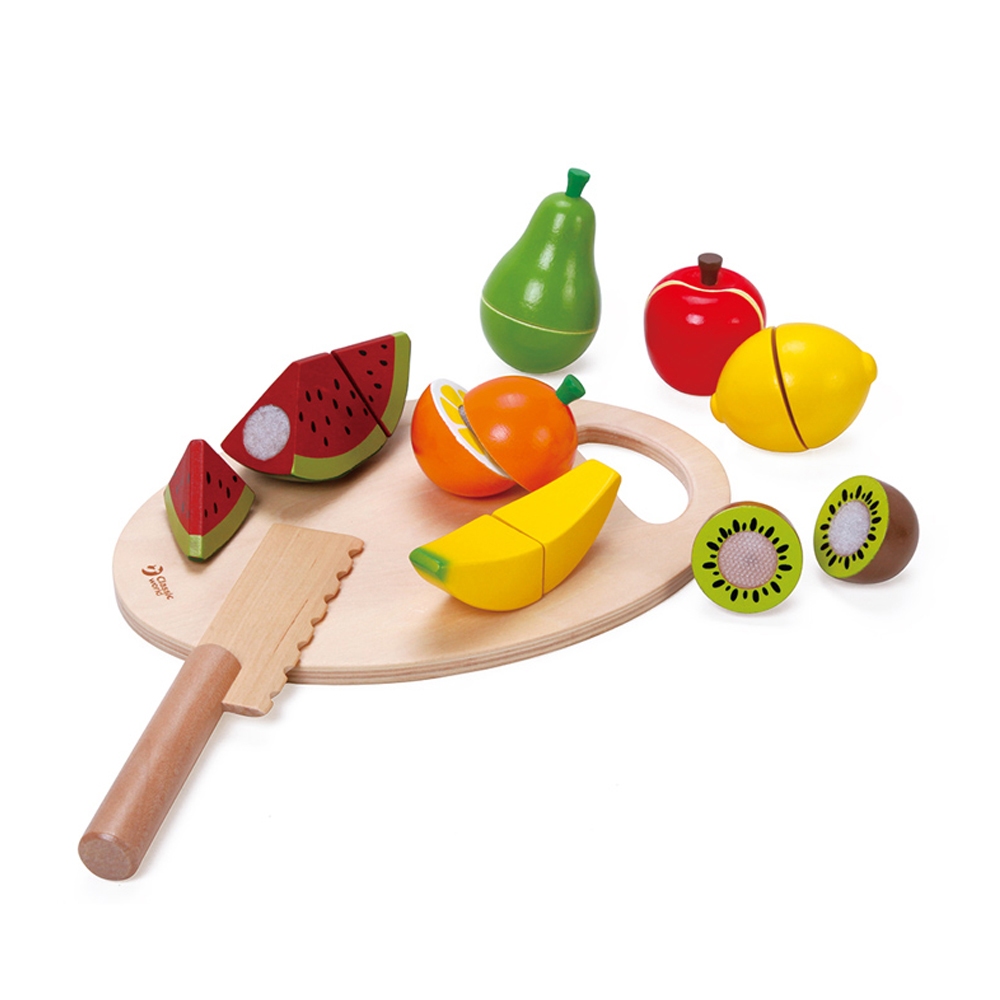 【德國 Classic world 客來喜經典木玩】水果切切樂 木製益智玩具