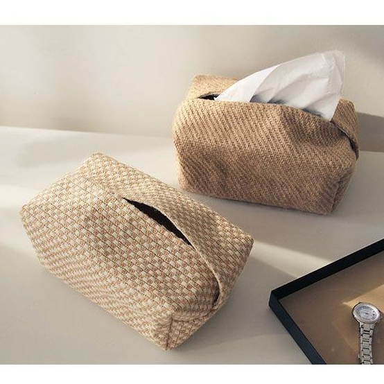 現貨 |  日式簡約抽紙盒 衛生紙收納 棉麻布紙巾套 適合圓形方形紙巾衛生紙