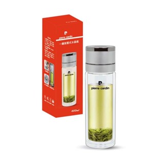 pierre cardin 皮爾卡登 一鍵按壓式304不鏽鋼濾網水晶瓶 400ml PCJR-320