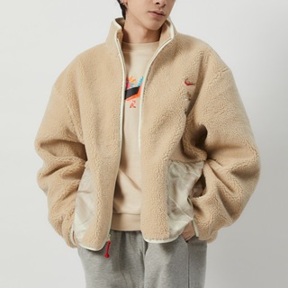 Nike AS NSW CNY Sherpa JKT 男款 卡其色 休閒 龍年 羊羔絨 外套 FZ6194-126