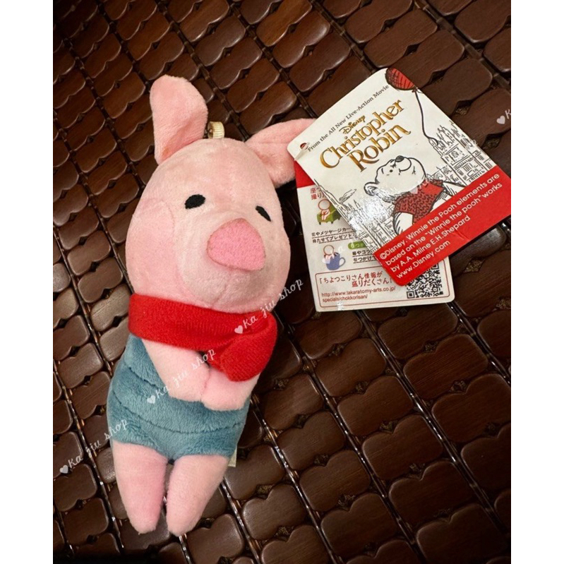 小熊維尼 小豬 約15cm 圍巾豬 迪士尼 玩偶 收藏