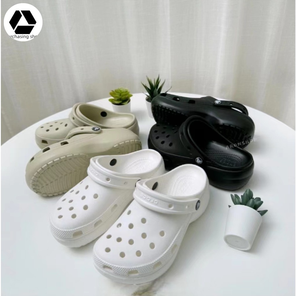 韓國代購crocs classic platform clogs 雲朵鞋 洞洞鞋 穆勒鞋 增高 厚底 防水 休閒豆豆鞋