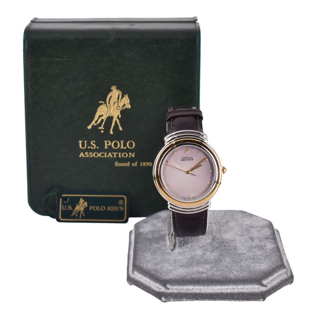 金卡價1088 二手 U.S.POLO 皮革腕錶 D3098M 529900006667 01