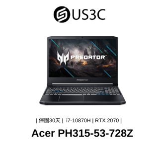 Acer Predator 15吋 FHD i7-10870H 16G 512GSSD RTX2070 黑色 二手品