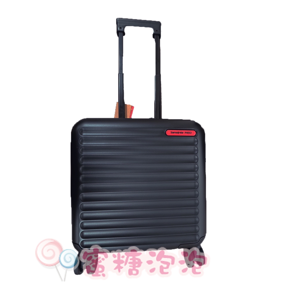 ◎蜜糖泡泡◎Samsonite 新秀麗RED 15吋極簡登機箱/行李箱Toiis C 極簡線條PC硬殼TSA飛機輪(黑)