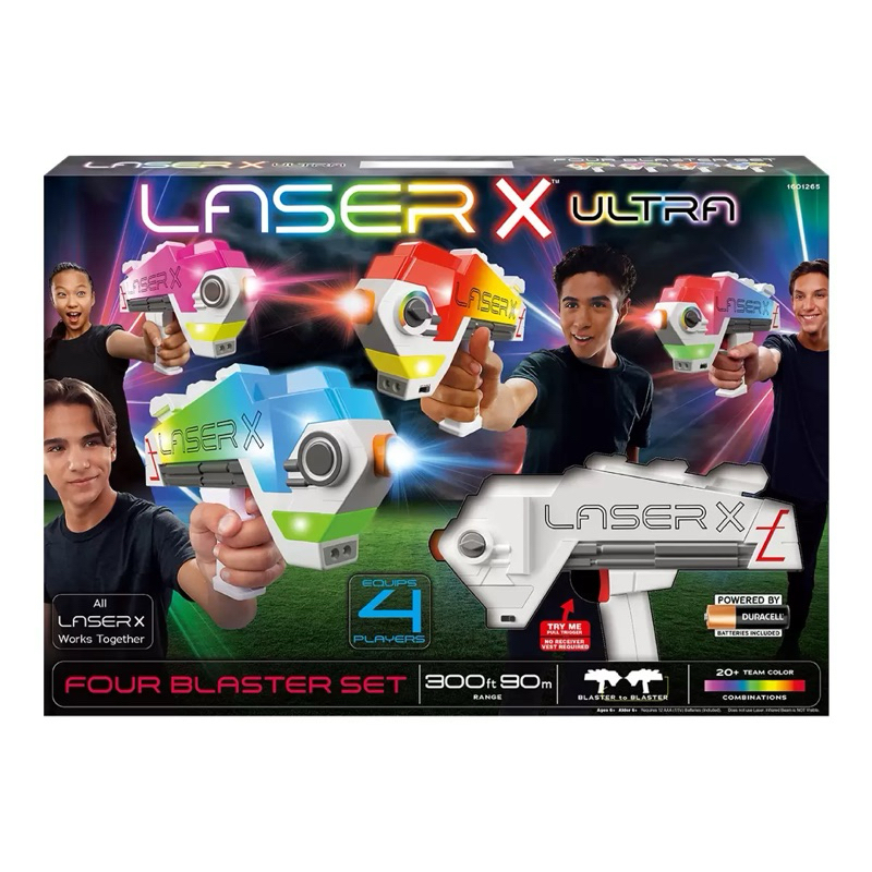 Laser X 變色雷射槍 4人對戰組拆盒寄超商