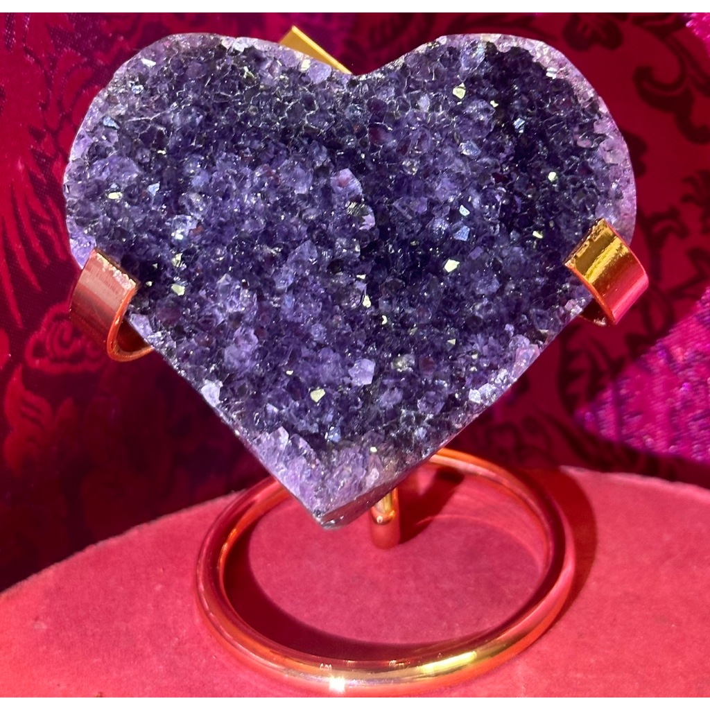 🔥頂級烏拉圭🔥愛心紫水晶🔥愛心型晶鎮🔥愛情守護石🔥185g