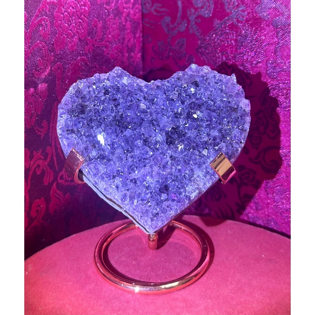 🔥頂級烏拉圭🔥愛心紫水晶🔥愛心型晶鎮🔥愛情守護石🔥221g