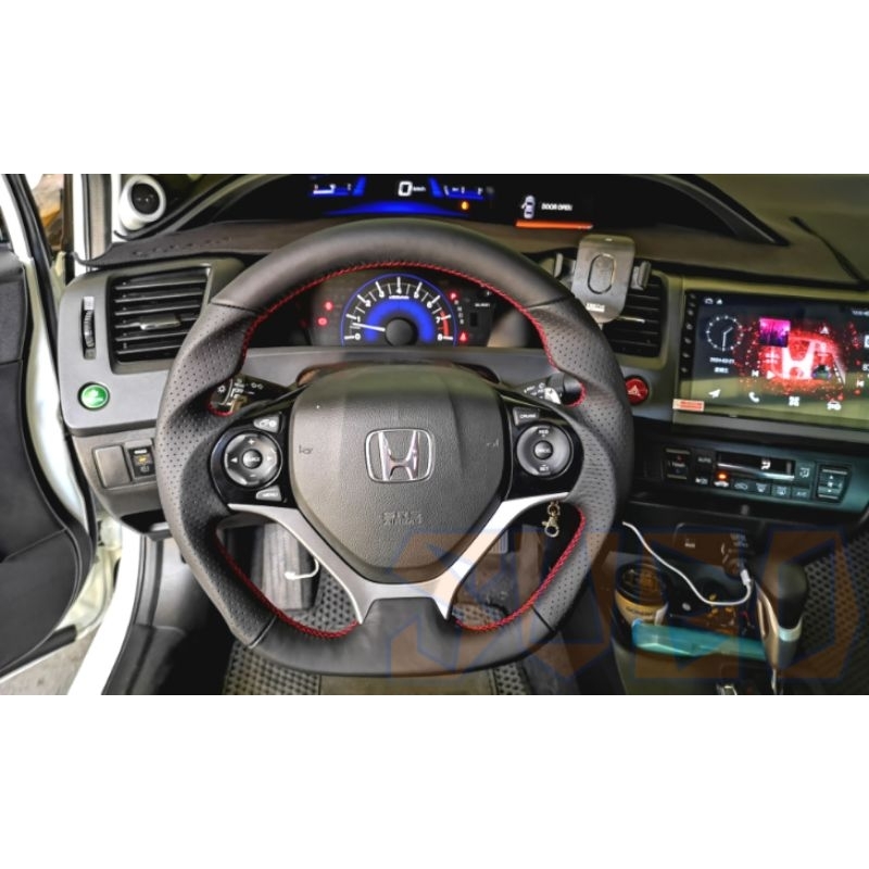 SUGO汽車精品 本田 HONDA CIVIC 9/9.5代/喜美九代 專用Nappa真牛皮款 變形蟲方向盤