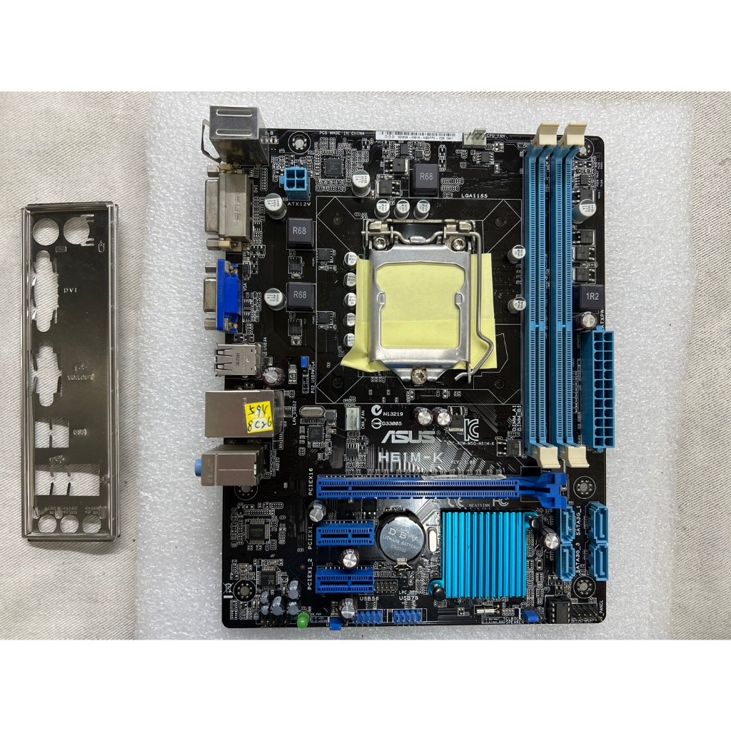 (檢測OK)華碩 ASUS H61M-K 主機板 M-ATX 含檔板 1155腳位 Intel 2、3代處理器適用