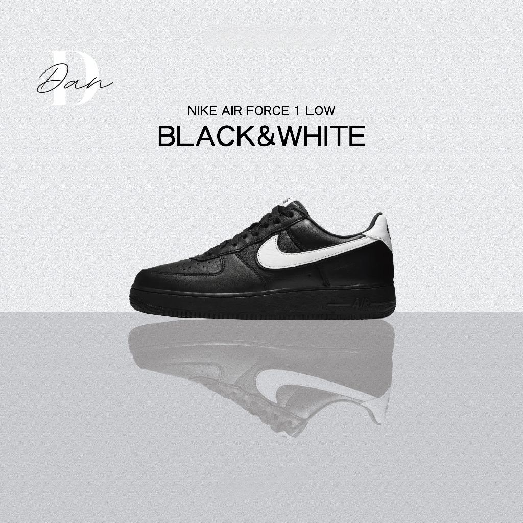 ΝΙΚΕ Air Force 1 Low Black&amp;White 黑白 黑底 白勾 CQ0492-001