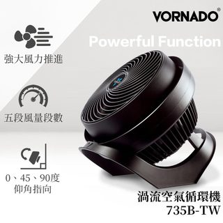 【VORNADO沃拿多】 渦流空氣循環機 735B-TW 735-TW 黑
