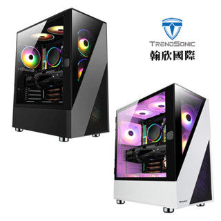 TRENDSONIC GX660T PLUS 玻璃電競電腦機殼/E-ATX雙路主機板/TypeC/內附ARGB風扇x4