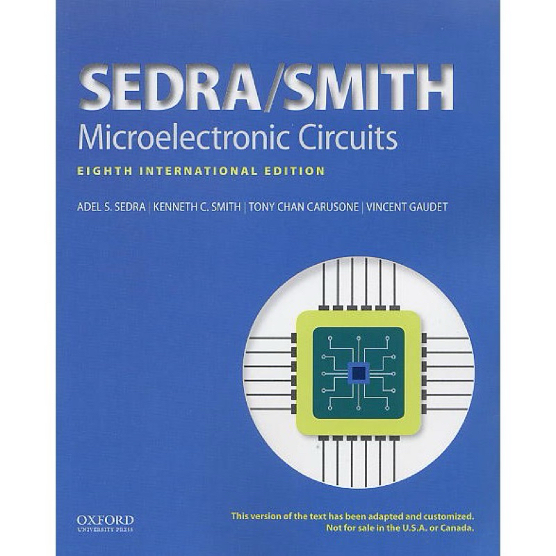 現貨 Microelectronic Circuits 8e 8 8版Sedra Smith 9780190853501