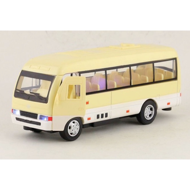 「車苑模型」凱威美生  旅行巴士  面包車 Toyota 考斯特 客車 聲光迴力