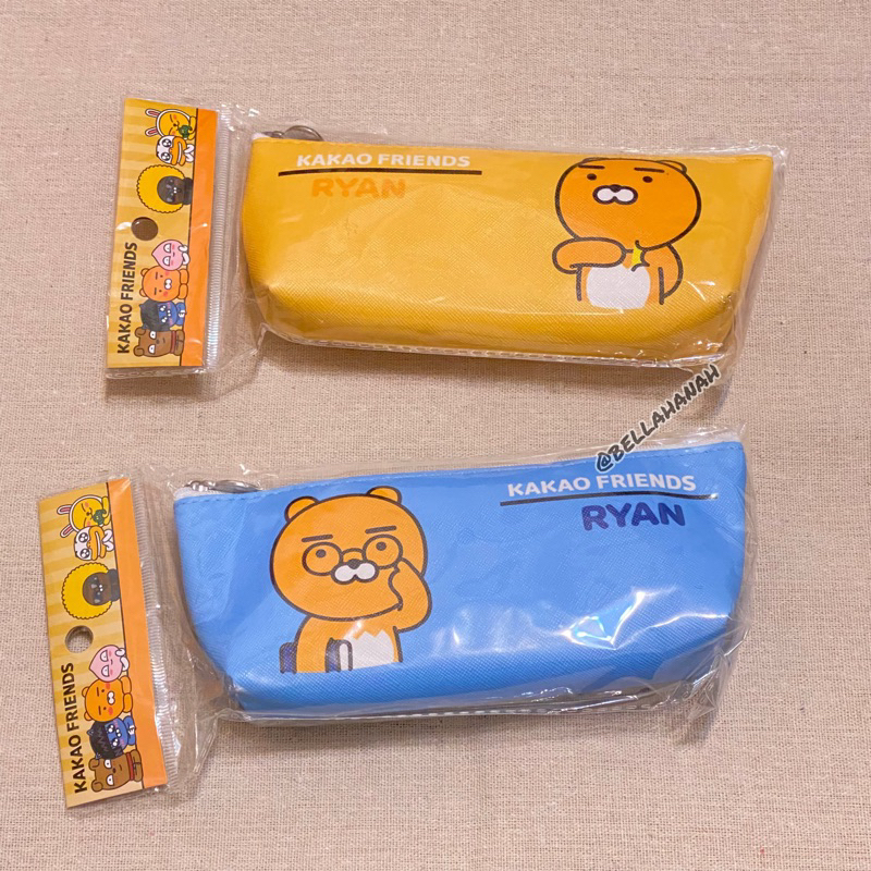 【全新現貨】Kakao Friends Ryan 皮質造型筆袋