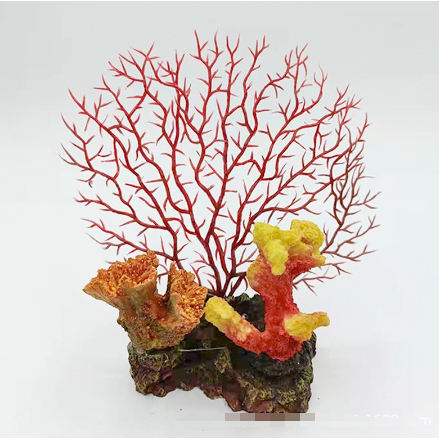 創意小魚缸樹脂珊瑚塑膠珊瑚水族箱造景樹脂擺件仿真假山假石