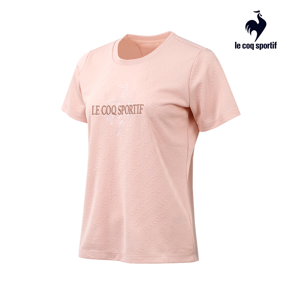 【LE COQ SPORTIF 法國公雞】運動TRAINING短袖T恤-女款-櫻花粉色-LWT22602
