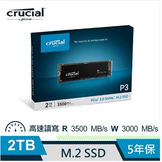【偉祥數位】Micron Crucial P3 Plus 1000GB ( PCIe M.2 ) SSD
