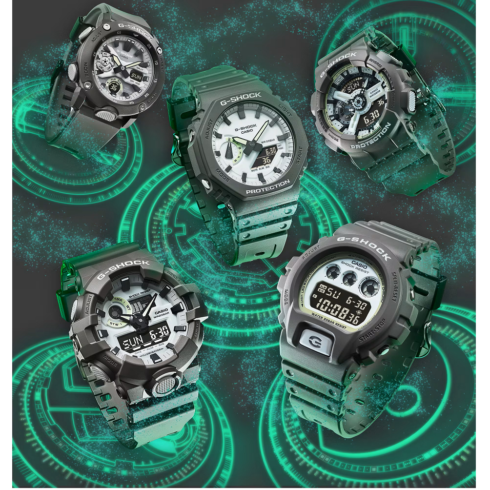 [幸福時刻]G-SHOCK深灰色基底發光零件設計GA-110HD-8A GA-2000HD-8A GA-2100HD-8