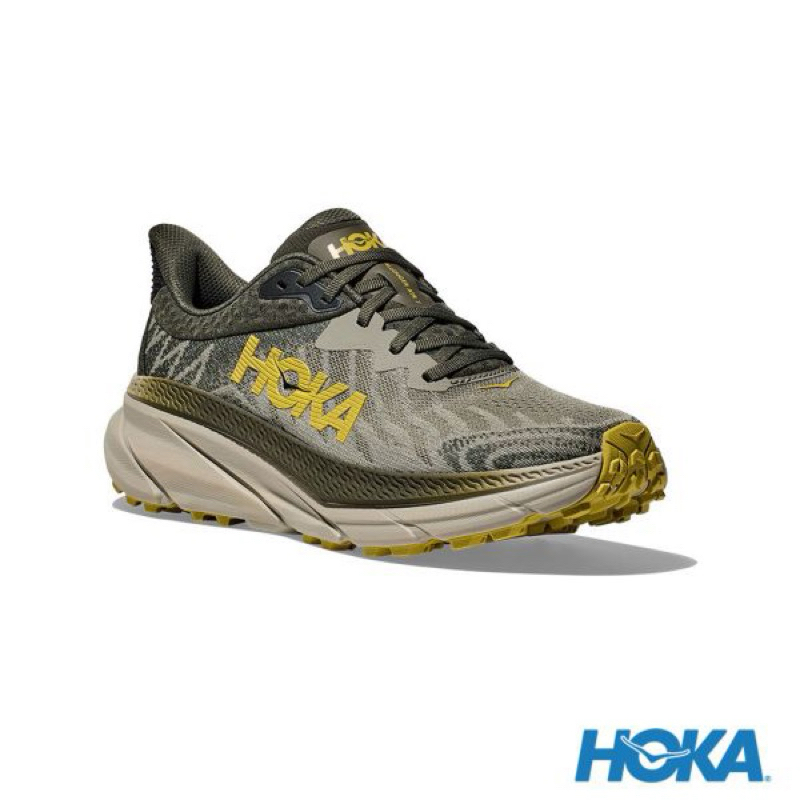 新色上市 HOKA 男 Challenger 7 寬楦 全地形鞋 橄欖綠