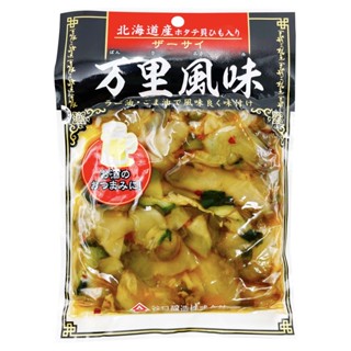 日本 萬里風味 150g 使用北海道干貝唇 醬菜 小菜 下酒菜 拉麵 炒飯 熱銷經典