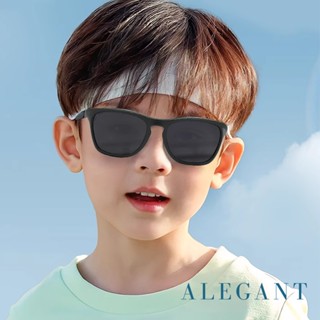 ALEGANT耀動時尚兒童專用輕量矽膠彈性太陽眼鏡│UV400運動偏光墨鏡