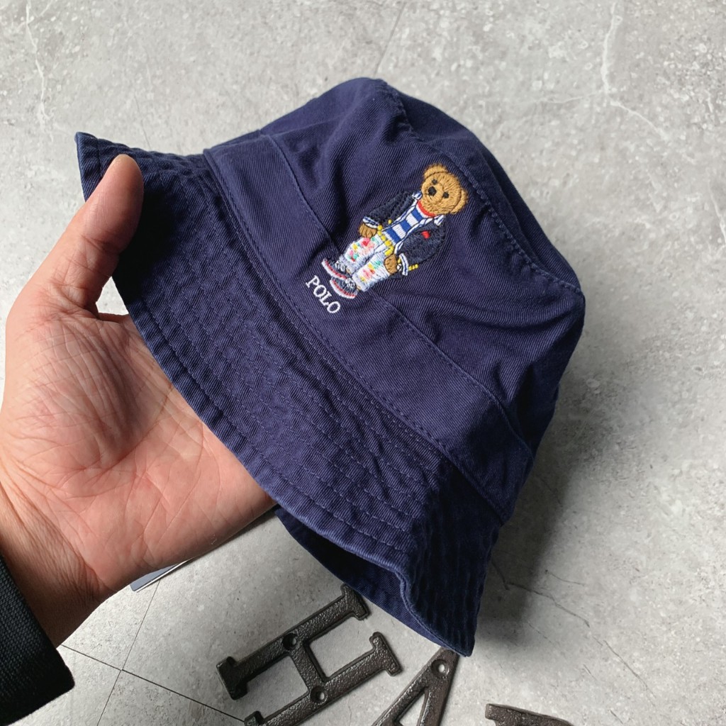 [海鹿馬] POLO Ralph Lauren bear 刺繡小熊 成人版型 男女可配戴 成人版 漁夫帽 老帽