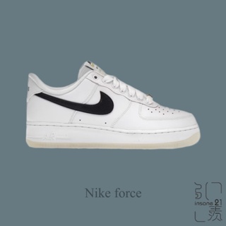 NIKE AIR FORCE 1"BRONX" 白底黑勾 膠底 字體 男款 DX2305-100【Insane-21】