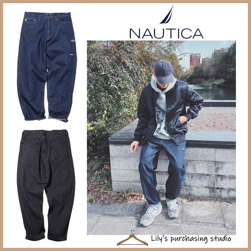 【NAUTICA】NAUTICA 褲子 ❤ 長谷川 休閒褲 長褲 牛仔褲  工裝 潮流 滑板褲 水洗藍 刷色 男款