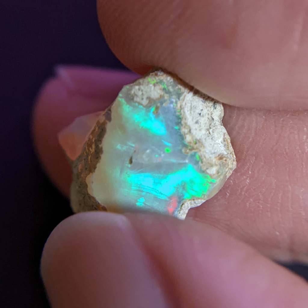 Opal 蛋白石 衣索比亞 澳寶 歐泊 10月誕生石 原石 原礦 礦標 礦石 礦物 金工 寶石-240211