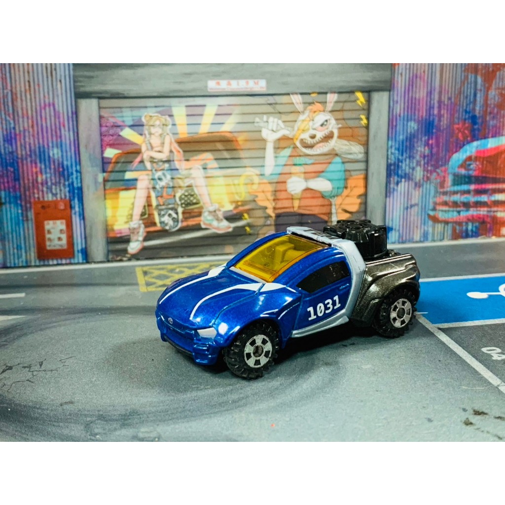 ★TOMICA-A04-無盒二手-會場金獎限定 未來警隊越野車 藍 駕駛艙可翻轉
