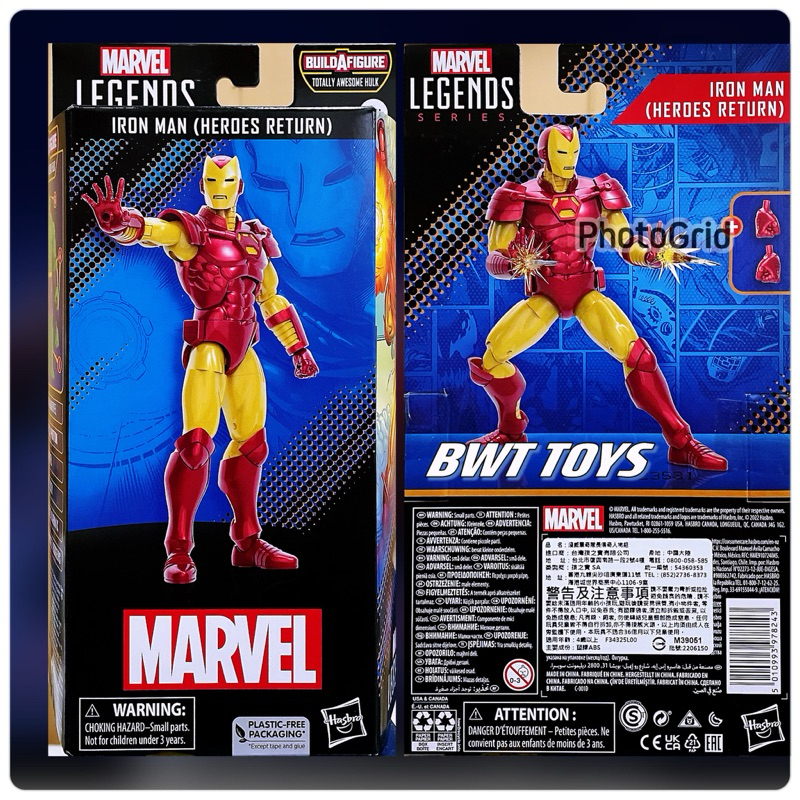 【BWT】Marvel Legends 漫威 驚奇隊長 傳奇人物套組：鋼鐵人 漫畫版 英雄歸來 全新現貨