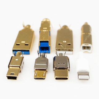 ♦明堂影音 鍍金 USB 2.0 3.0 mini USB mico USB type-c 安卓蘋果 DIY 焊接插頭