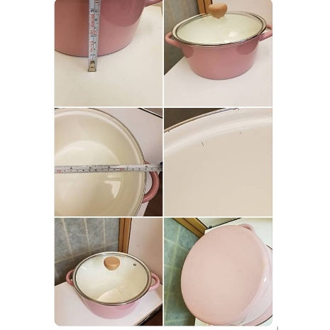【惜福專區】二手品，24公分陶瓷鍋含24CM鍋蓋，加贈高密度輕鬆去污木漿棉1包/5片。