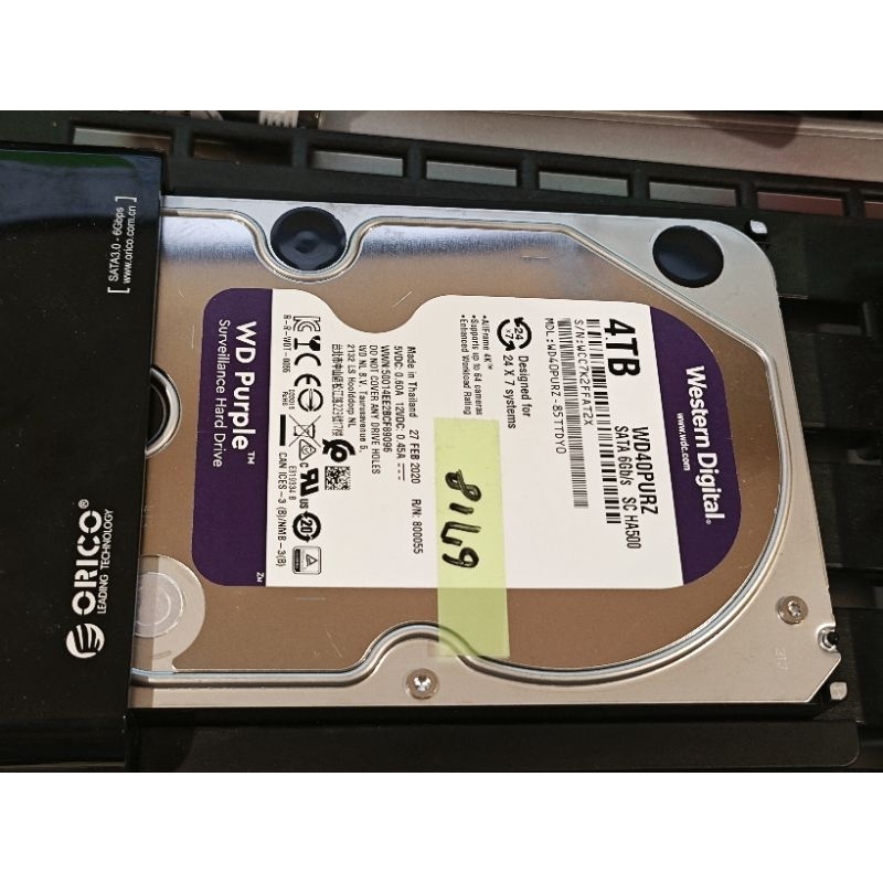 低時數 紫標硬碟 SATA 3.5吋硬碟  WD  Seagate HITACHI 4TB 企業級 NO.6