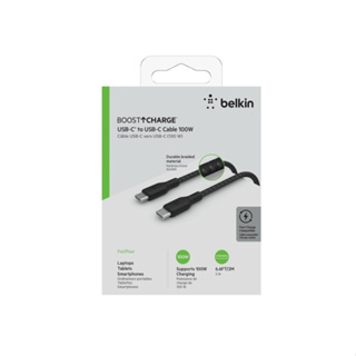 Belkin Braided 2M 黑色 USB-C 100W 充電線 傳輸線