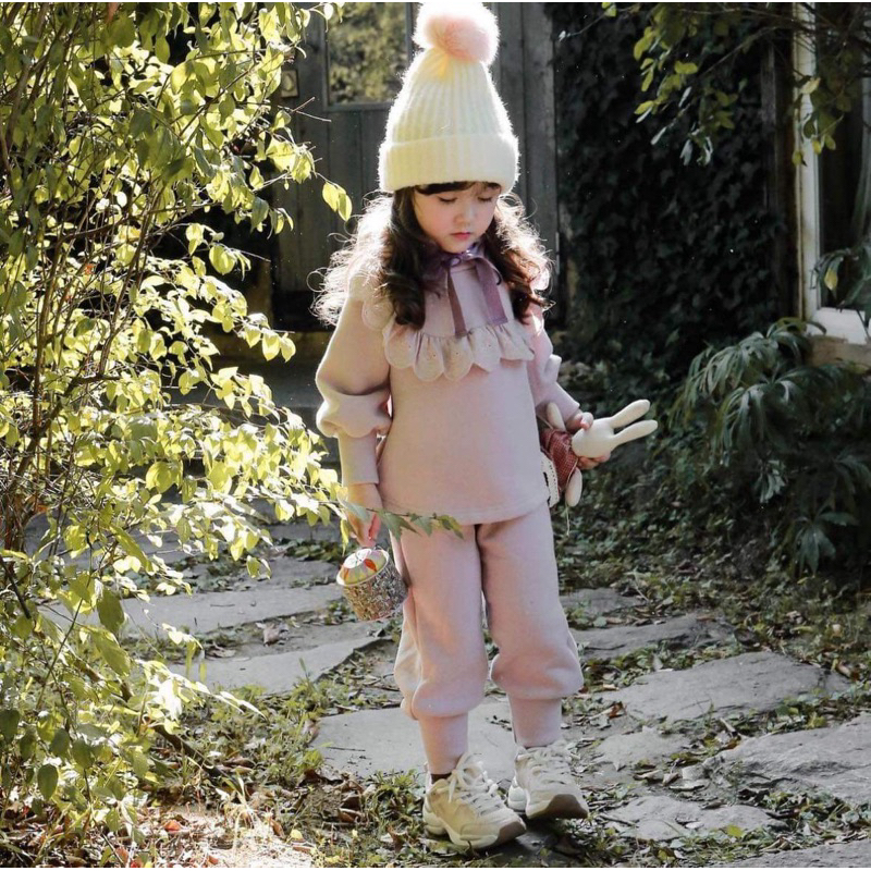 ［二手］flo 正韓 兒童 童裝 女童 冬季 連帽 上衣 帽T