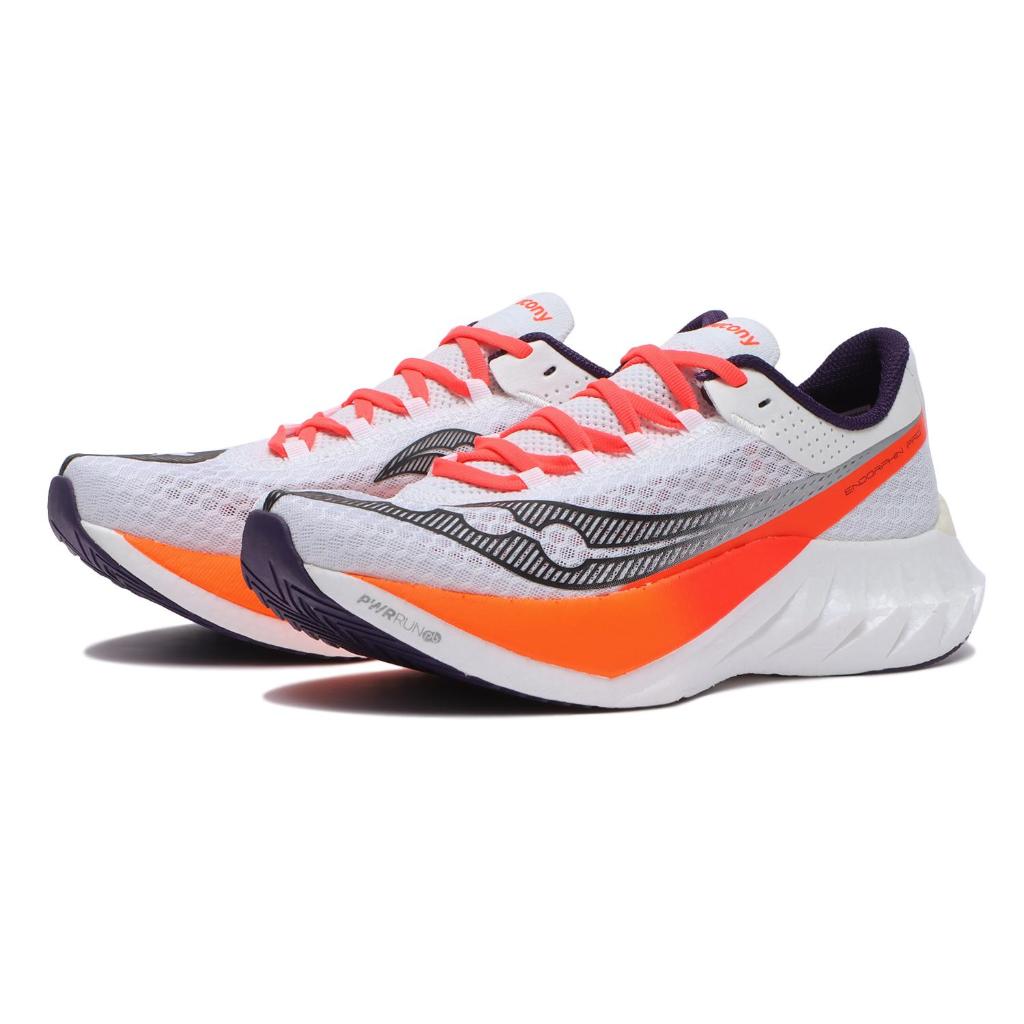 免運🍀Saucony 男款競速跑鞋 Endorphin Pro 4 碳板鞋 白橘色SA20939-129