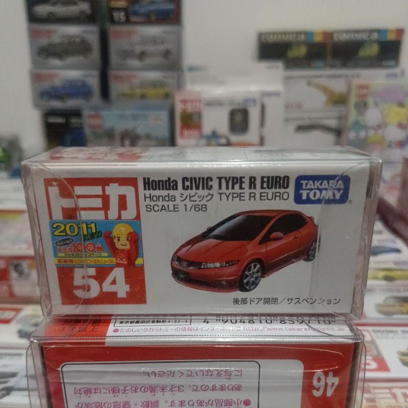 TOMICA  NO.54絕版HONDA CIVIC TYPE R EURO 新車貼