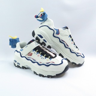 Skechers 319513LOWBL 龍年限定款 D LITES 中童鞋 老爹鞋 米白藍