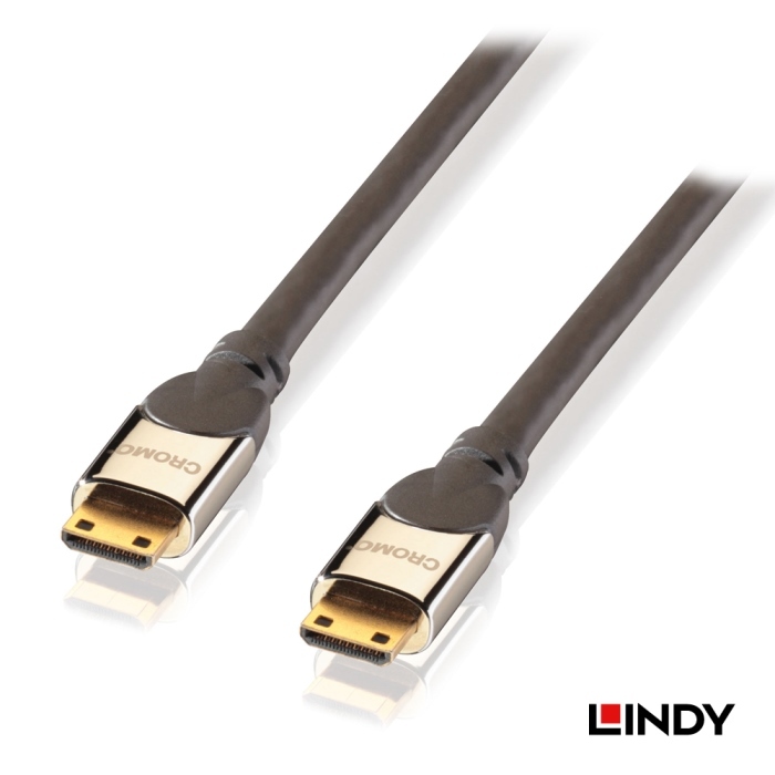 LINDY 林帝 鉻系列 MINI HDMI 2.0 C公 TO C公 連接線 0.5M (41450)