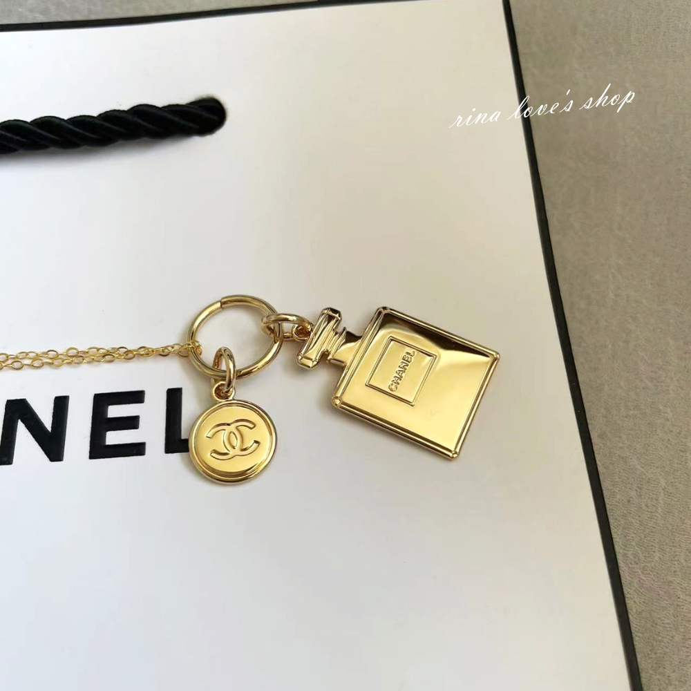 🈶️貨🔥限量歐洲美妝櫃Chanel香奈兒(附紙袋)VIP會員禮品香水瓶吊飾改造款項鍊 生日禮物 母親節禮物 情人節禮