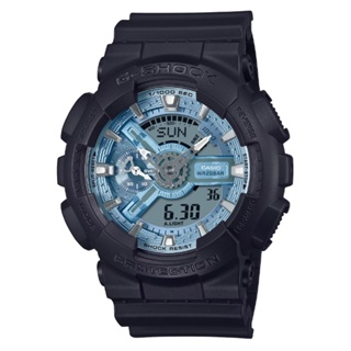 CASIO 卡西歐(GA-110CD-1A2) G-SHOCK 街頭質樸風格 酷炫設計 大錶殼雙顯錶-冰藍色