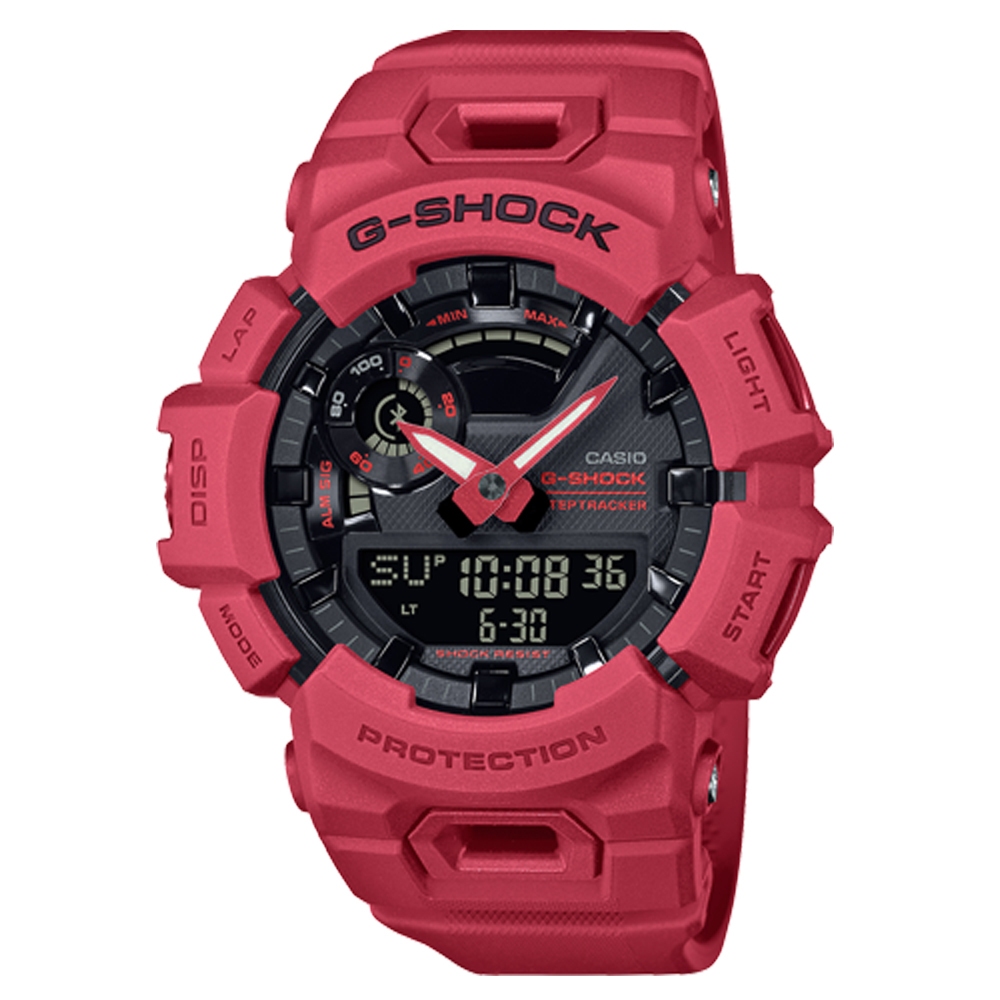時計屋 G-SHOCK GBA-900RD-4A 雙顯男錶 藍牙連線 運動計步 膠質錶帶 防水 防震 GBA-900