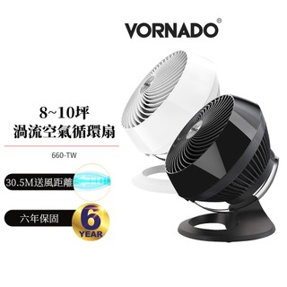 美國 【VORNADO 沃拿多】 8-10坪渦流空氣循環機 660-TW 660W-TW 白色 / 660B-TW 黑色